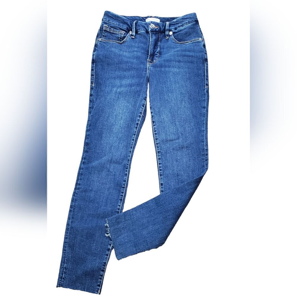 Good American Organic Cotton Jeans with Raw Hem